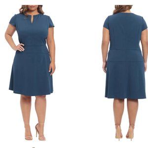 Maggy London Cap Sleeve Fit-to-Flare Dress Size: 20W